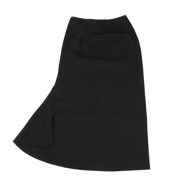 Yohji Yamamoto FEMME Wool Gabardine Asymmetrical Long Skirt K-170420_002