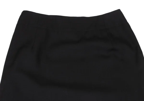 Yohji Yamamoto FEMME Wool Gabardine Asymmetrical Long Skirt K-170420_004