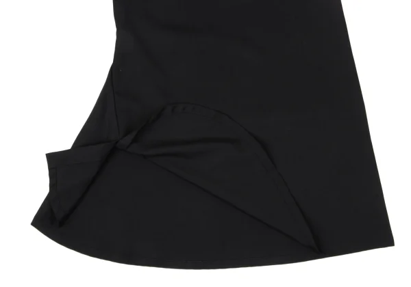 Yohji Yamamoto FEMME Wool Gabardine Asymmetrical Long Skirt K-170420_008