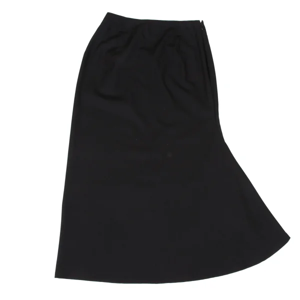 Yohji Yamamoto FEMME Wool Gabardine Asymmetrical Long Skirt K-170420_009