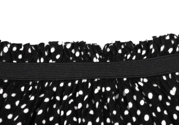 Yohji Yamamoto NOIR Gather Tape Embellished Dot Skirt K-170422_005