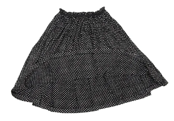 Yohji Yamamoto NOIR Gather Tape Embellished Dot Skirt K-170422_009
