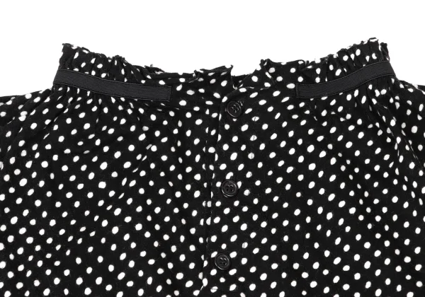 Yohji Yamamoto NOIR Gathered Tape Embellished dot Blouse & Skirt K-170423_004