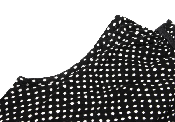 Yohji Yamamoto NOIR Gathered Tape Embellished dot Blouse & Skirt K-170423_006