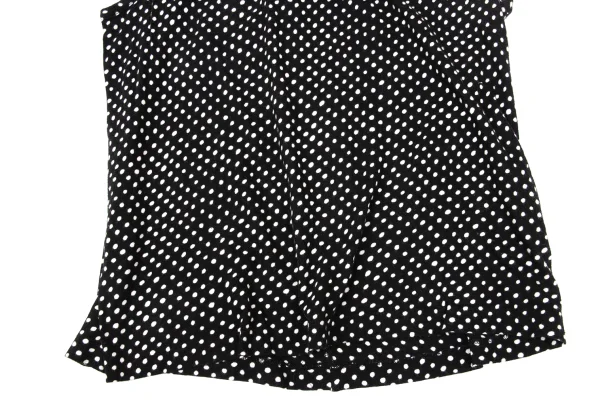 Yohji Yamamoto NOIR Gathered Tape Embellished dot Blouse & Skirt K-170423_007