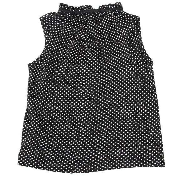 Yohji Yamamoto NOIR Gathered Tape Embellished dot Blouse & Skirt K-170423_009