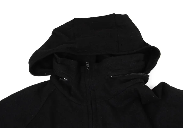 Yohji Yamamoto NOIR Wool Blend Hooded Half-Zip Knit Dress K-170424_005