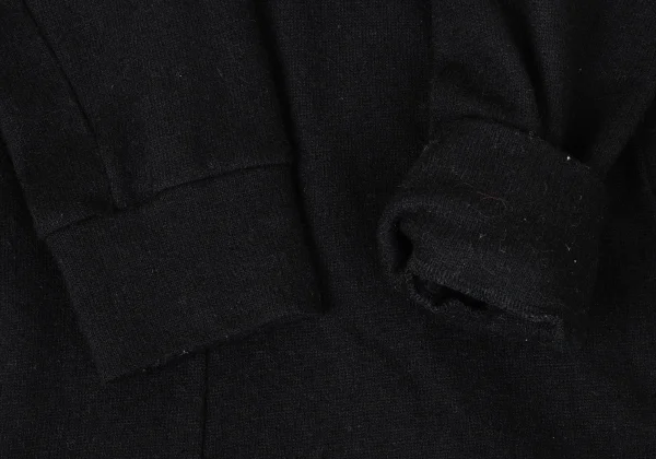 Yohji Yamamoto NOIR Wool Blend Hooded Half-Zip Knit Dress K-170424_008