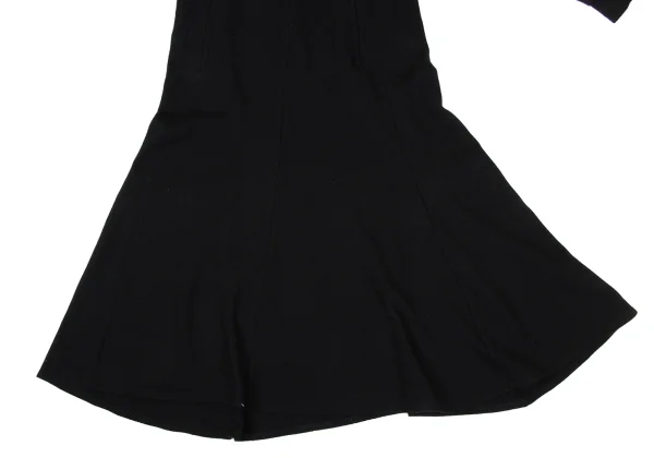 Yohji Yamamoto NOIR Wool Blend Hooded Half-Zip Knit Dress K-170424_009