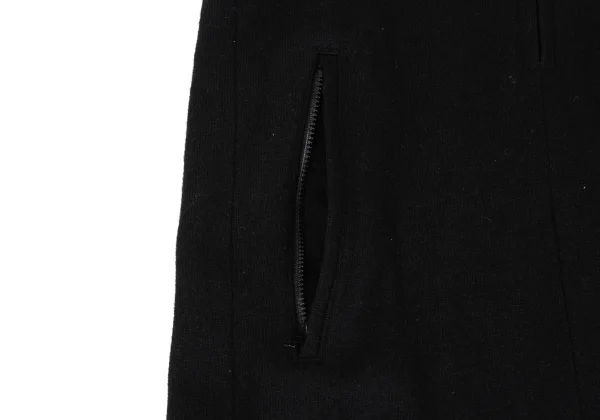 Yohji Yamamoto NOIR Wool Blend Hooded Half-Zip Knit Dress K-170424_010