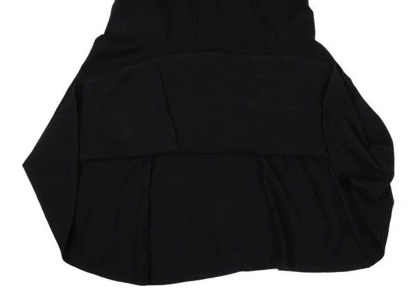 Yohji Yamamoto NOIR Wool Blend Hooded Half-Zip Knit Dress K-170424_011