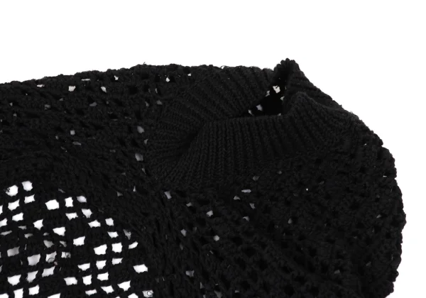 Yohji Yamamoto NOIR Stole Neck Crochet Knit Bolero K-170425_004