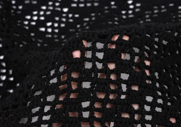 Yohji Yamamoto NOIR Stole Neck Crochet Knit Bolero K-170425_008
