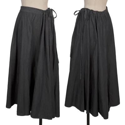 Yohji Yamamoto NOIR Cotton Chambray Flared Skirt