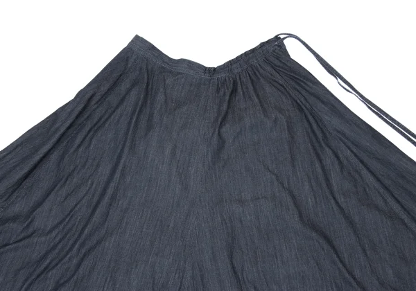Yohji Yamamoto NOIR Cotton Chambray Flared Skirt K-170427_003