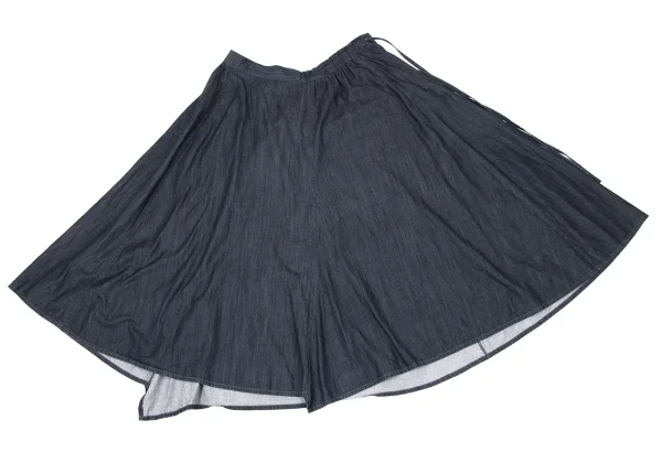 Yohji Yamamoto NOIR Cotton Chambray Flared Skirt K-170427_007