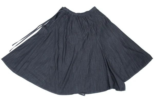 Yohji Yamamoto NOIR Cotton Chambray Flared Skirt K-170427_009