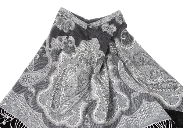 Yohji Yamamoto NOIR Paisley Jacquard Switching Flared Skirt K-170428_003