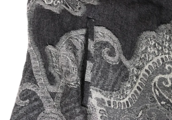 Yohji Yamamoto NOIR Paisley Jacquard Switching Flared Skirt K-170428_005
