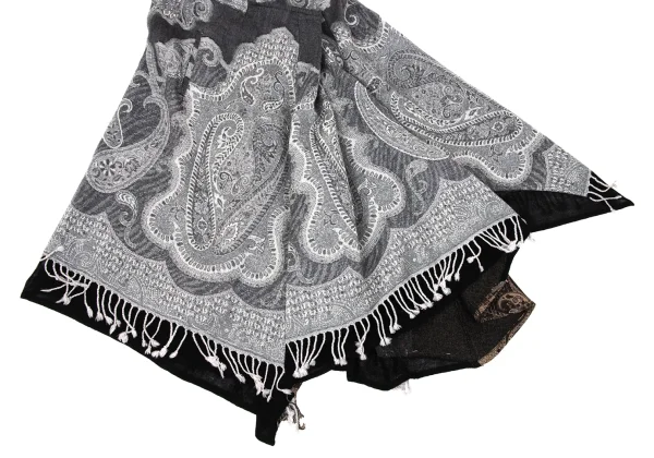 Yohji Yamamoto NOIR Paisley Jacquard Switching Flared Skirt K-170428_007