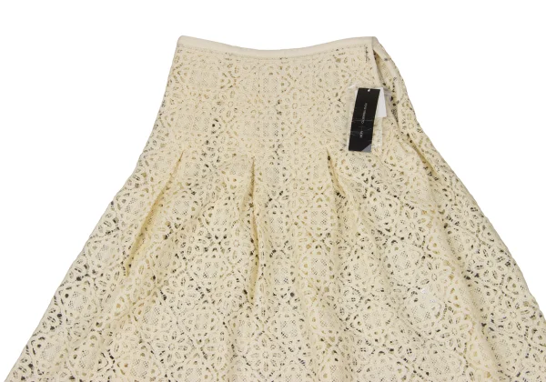 Yohji Yamamoto NOIR Embroidery Lace Box Tuck Switching Skirt K-170429_003