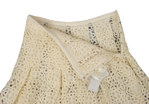Yohji Yamamoto NOIR Embroidery Lace Box Tuck Switching Skirt K-170429_005