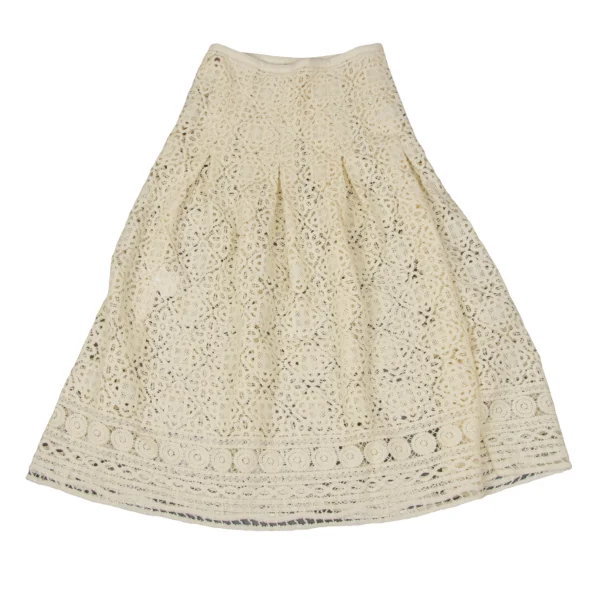Yohji Yamamoto NOIR Embroidery Lace Box Tuck Switching Skirt K-170429_009