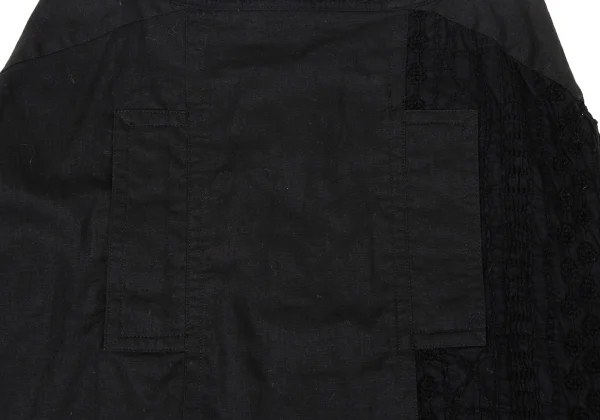 REGULATION yohji yamamoto Embroidery Mixed-material Skirt K-170430_005