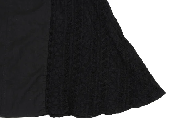 REGULATION yohji yamamoto Embroidery Mixed-material Skirt K-170430_008