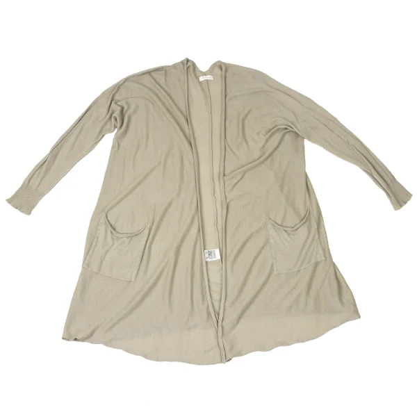 Plantation Cotton Rayon Buttonless Long Knit Cardigan K-170435_002