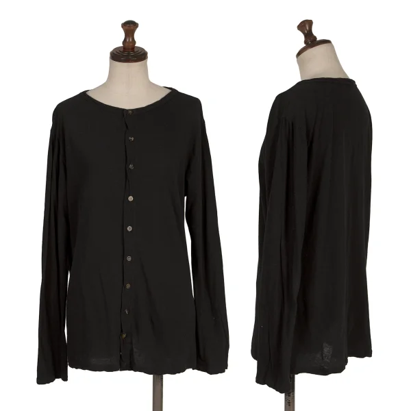 Plantation Cotton Jersey Cardigan Black M K-170437_001