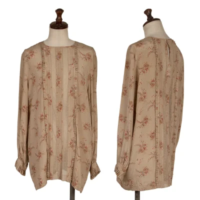 PINK HOUSE Floral Printed Silk Blouse