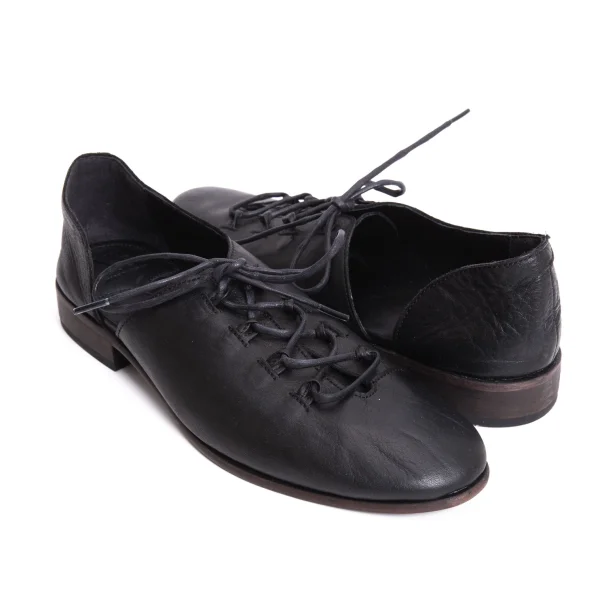 Y's Side-opened Design Leather Shoes Black 5(About US 7)  K-170445_001