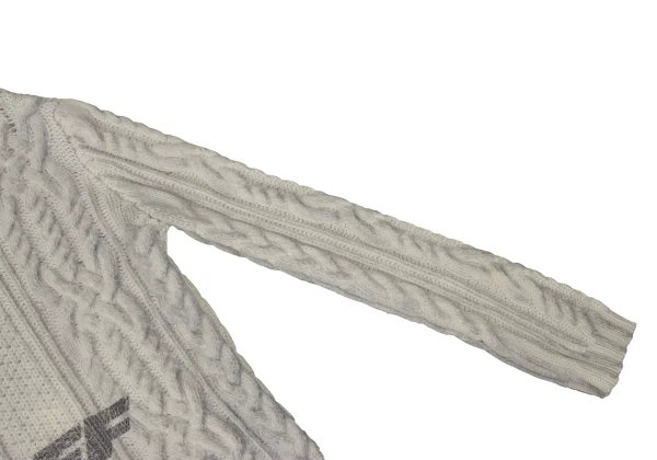 Off-White Logo Printed Cable Knit Sweater K-170447_005