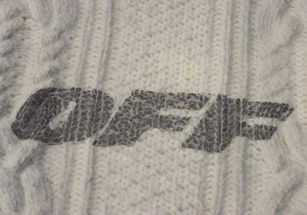Off-White Logo Printed Cable Knit Sweater K-170447_008