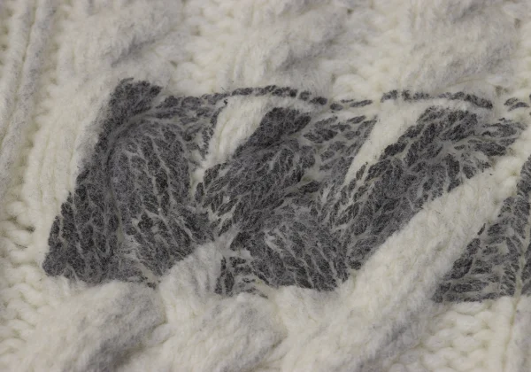 Off-White Logo Printed Cable Knit Sweater K-170447_012
