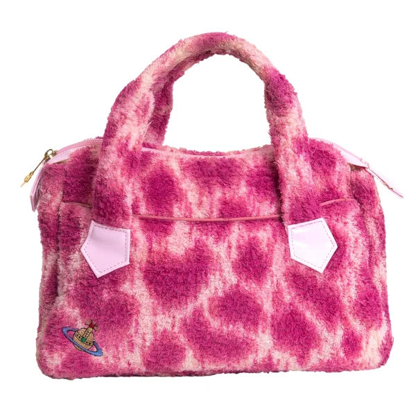 Vivienne Westwood Leopard Pile Handbag Pink  K-170453_001