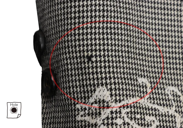 COMME des GARCONS Wool Bird Embroidery Patchwork Houndstooth Jacket K-170454_011