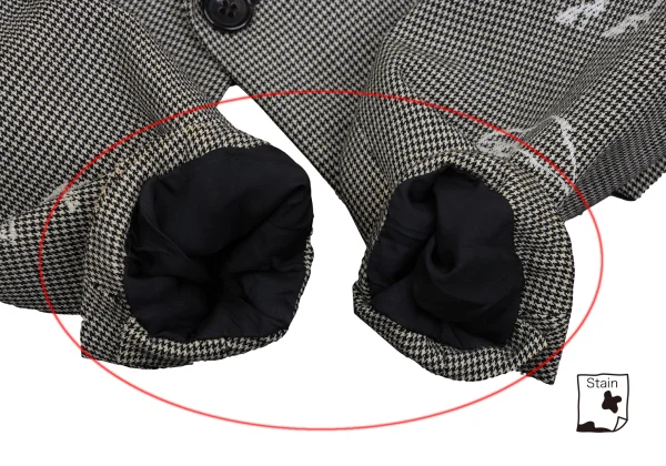 COMME des GARCONS Wool Bird Embroidery Patchwork Houndstooth Jacket K-170454_012