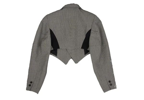 COMME des GARCONS Wool Bird Embroidery Patchwork Houndstooth Jacket K-170454_017