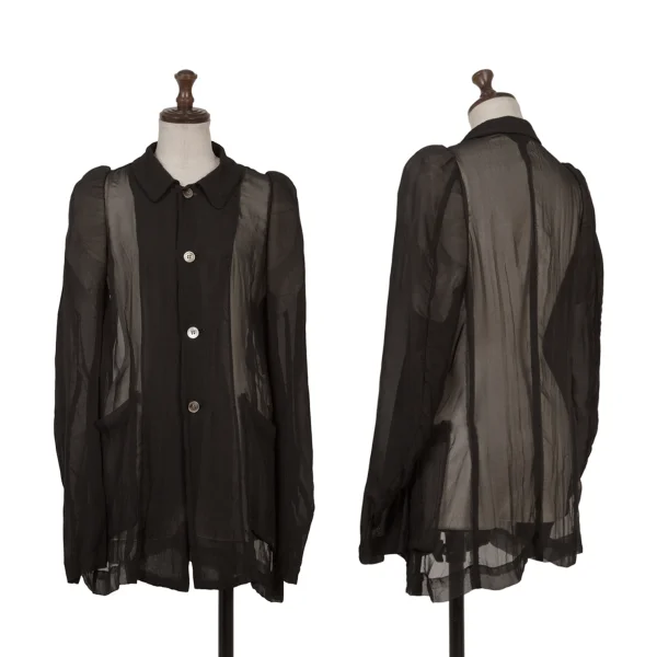 COMME des GARCONS Poly See-through Jacket Black S K-170455_001