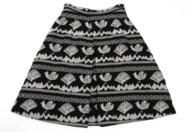COMME des GARCONS Box Pleat Embroidery Design Skirt K-170456_002