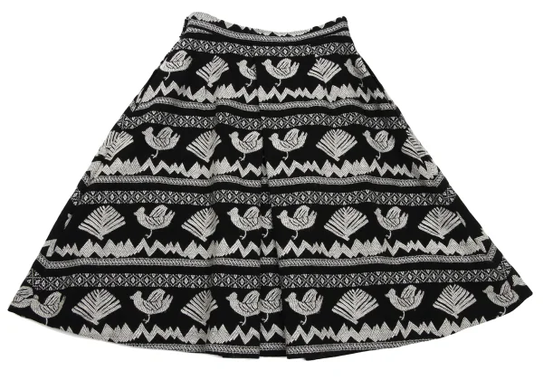 COMME des GARCONS Box Pleat Embroidery Design Skirt K-170456_014