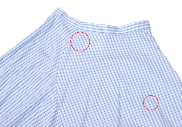 COMME des GARCONS Hem Bleach Switching Striped Skirt K-170460_003