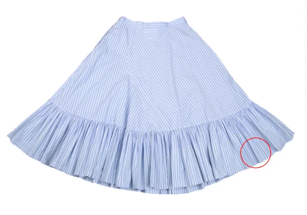 COMME des GARCONS Hem Bleach Switching Striped Skirt K-170460_010