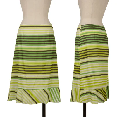 tricot COMME des GARCONS Cutting Hem Striped Skirt