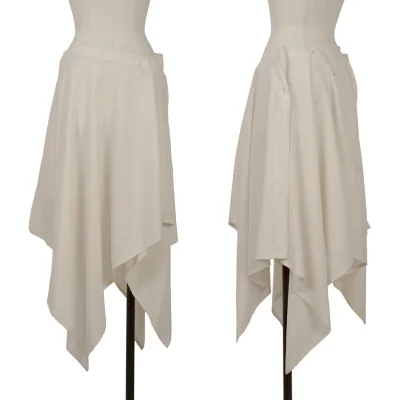 Yohji Yamamoto FEMME Rayon Asymmetrical Drape Skirt