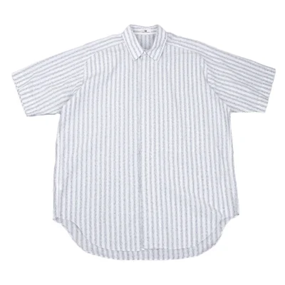 ISSEY MIYAKE im Faded Stripe Concealed Placket Short-sleeved Shirt
