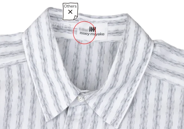 ISSEY MIYAKE im Faded Stripe Concealed Placket Short-sleeved Shirt K-170463_003