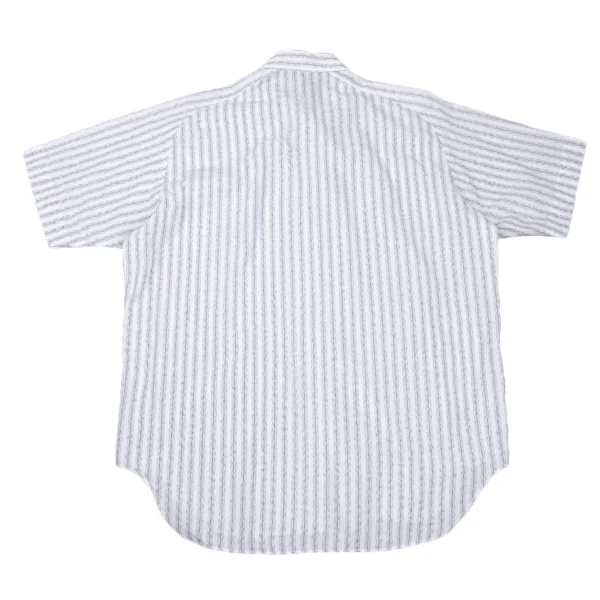 ISSEY MIYAKE im Faded Stripe Concealed Placket Short-sleeved Shirt K-170463_009